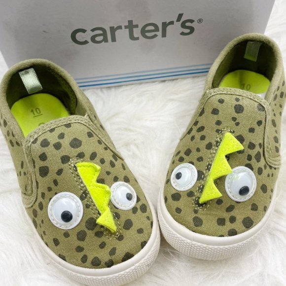 Other - Carter’s Damon Olive Monster Slip On Toddler Sneakers